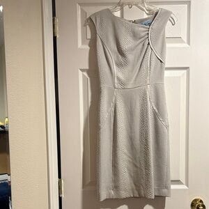 ANTONIO MELANI Textured Cream Midi Dress